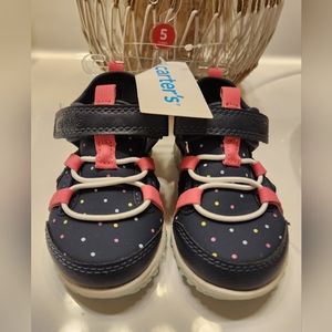 Carter's Toddler Navy Shoe with Polka Dots